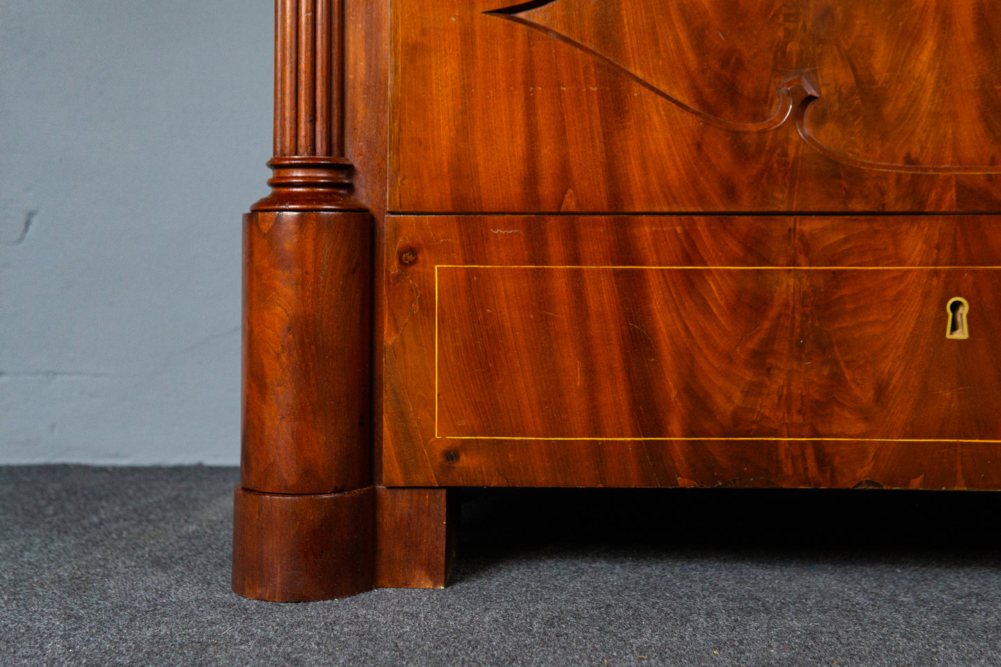 Sekretär Schreibtisch Büro Desk Schrank Regal Antik Alt MÖBLINGER 2411_2607