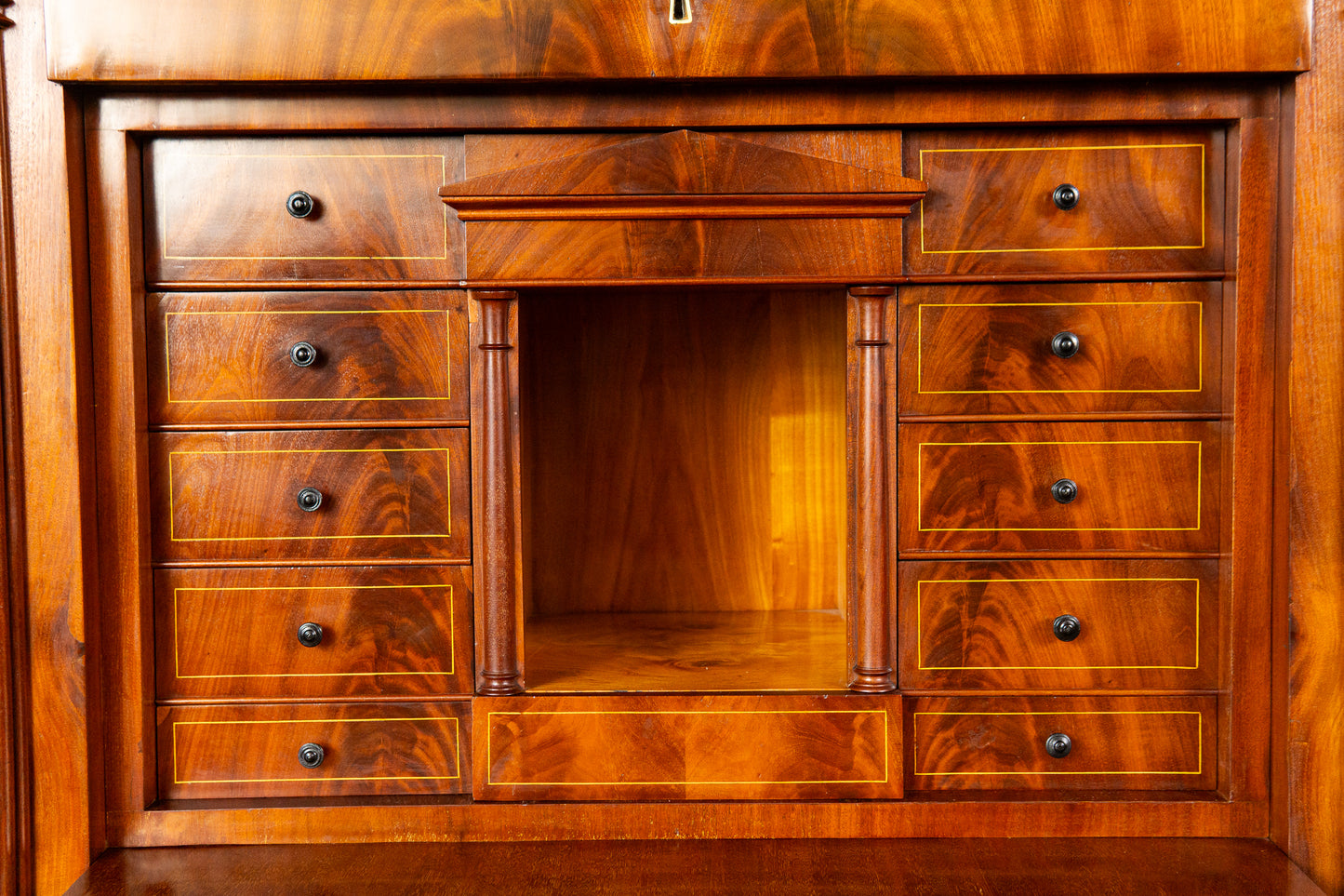 Sekretär Schreibtisch Büro Desk Schrank Regal Antik Alt MÖBLINGER 2411_2607