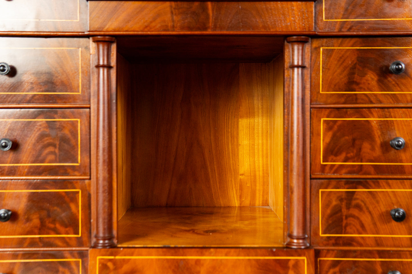 Sekretär Schreibtisch Büro Desk Schrank Regal Antik Alt MÖBLINGER 2411_2607
