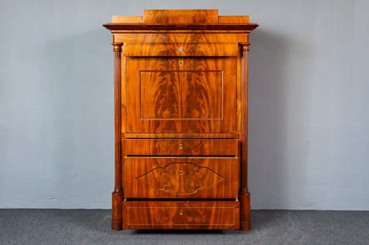 Sekretär Schreibtisch Büro Desk Schrank Regal Antik Alt MÖBLINGER 2411_2607