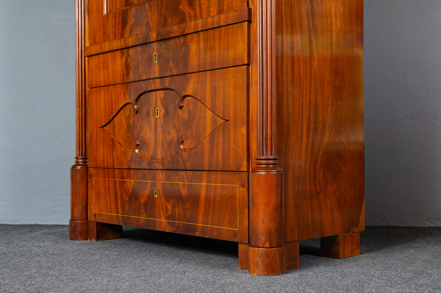 Sekretär Schreibtisch Büro Desk Schrank Regal Antik Alt MÖBLINGER 2411_2607