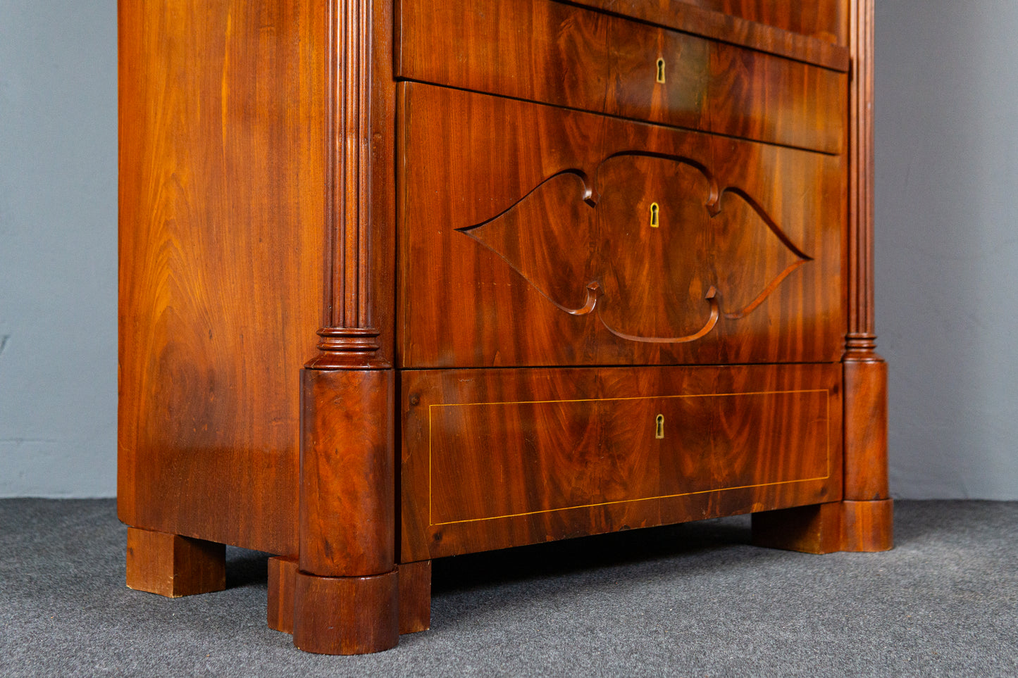 Sekretär Schreibtisch Büro Desk Schrank Regal Antik Alt MÖBLINGER 2411_2607