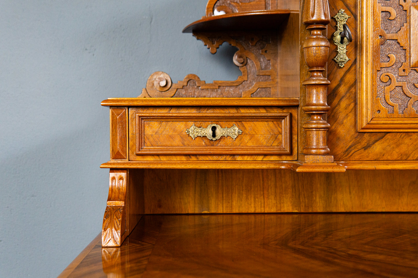 Antik Schreibtisch Tisch Sekretär Desk Büro Vintage Antik MÖBLINGER