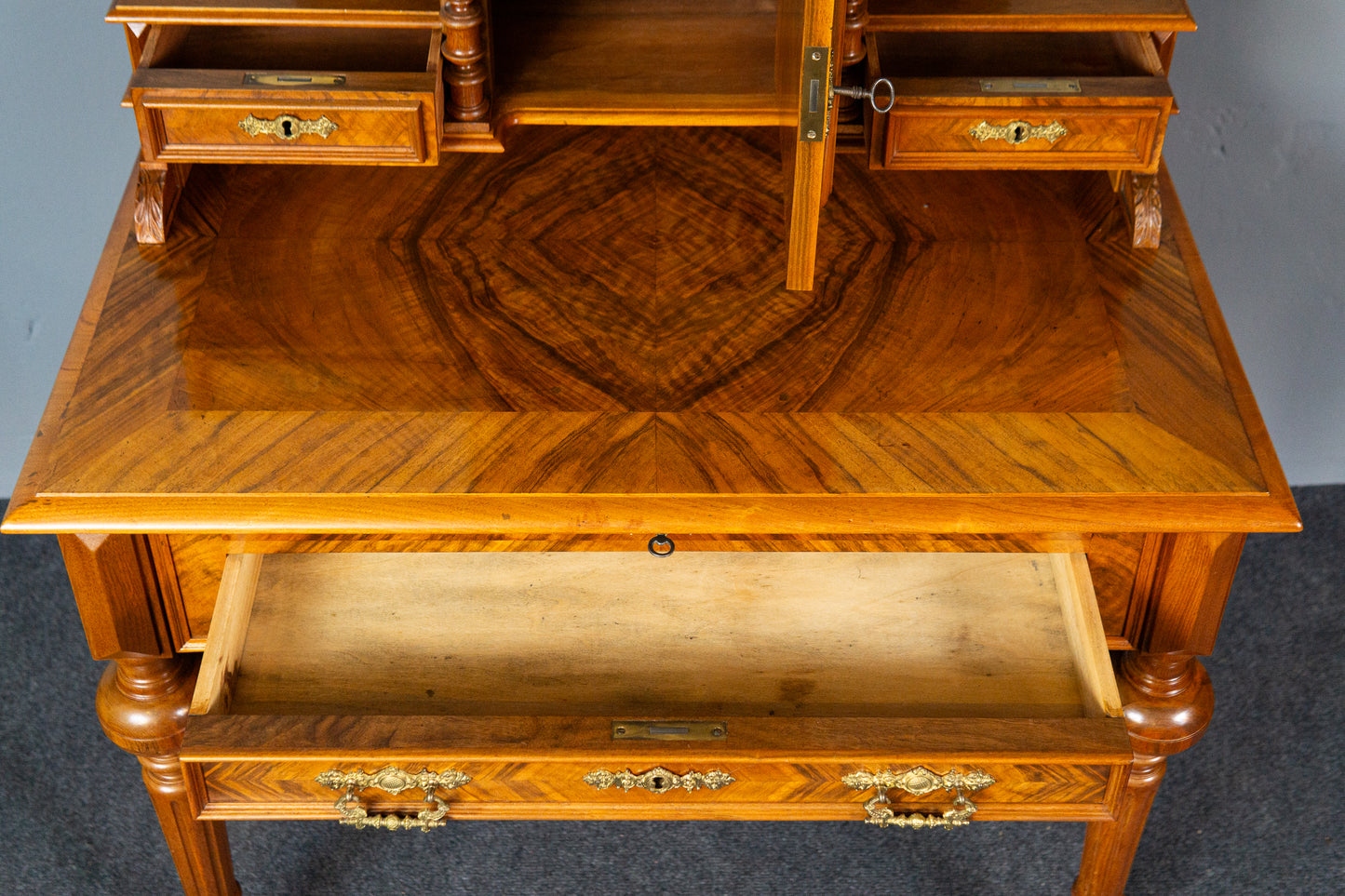 Antik Schreibtisch Tisch Sekretär Desk Büro Vintage Antik MÖBLINGER