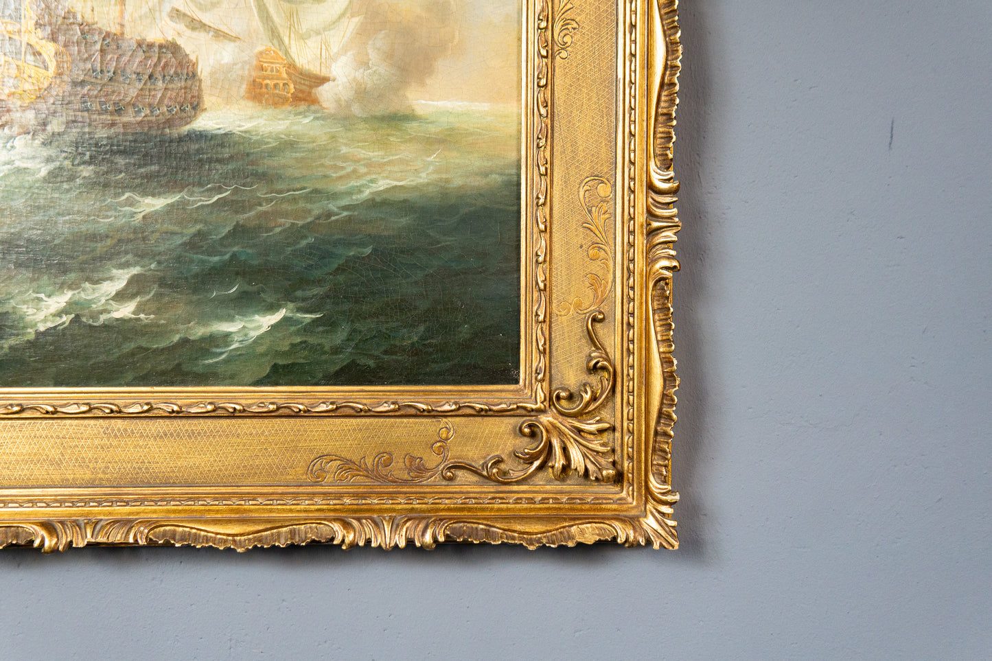 Schönes maritimes Ölgemälde mit Segelschiffmotiv, erste Hälfte des 20.Jahrhunderts - Ölbild Gemälde Painting Art Kunst Alt Antik MÖBLINGER