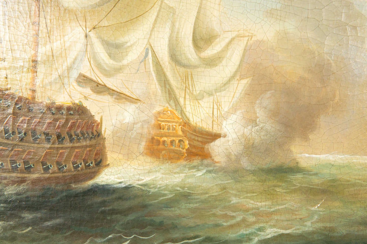 Schönes maritimes Ölgemälde mit Segelschiffmotiv, erste Hälfte des 20.Jahrhunderts - Ölbild Gemälde Painting Art Kunst Alt Antik MÖBLINGER