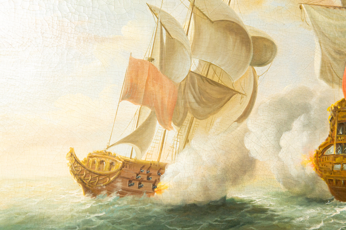 Schönes maritimes Ölgemälde mit Segelschiffmotiv, erste Hälfte des 20.Jahrhunderts - Ölbild Gemälde Painting Art Kunst Alt Antik MÖBLINGER