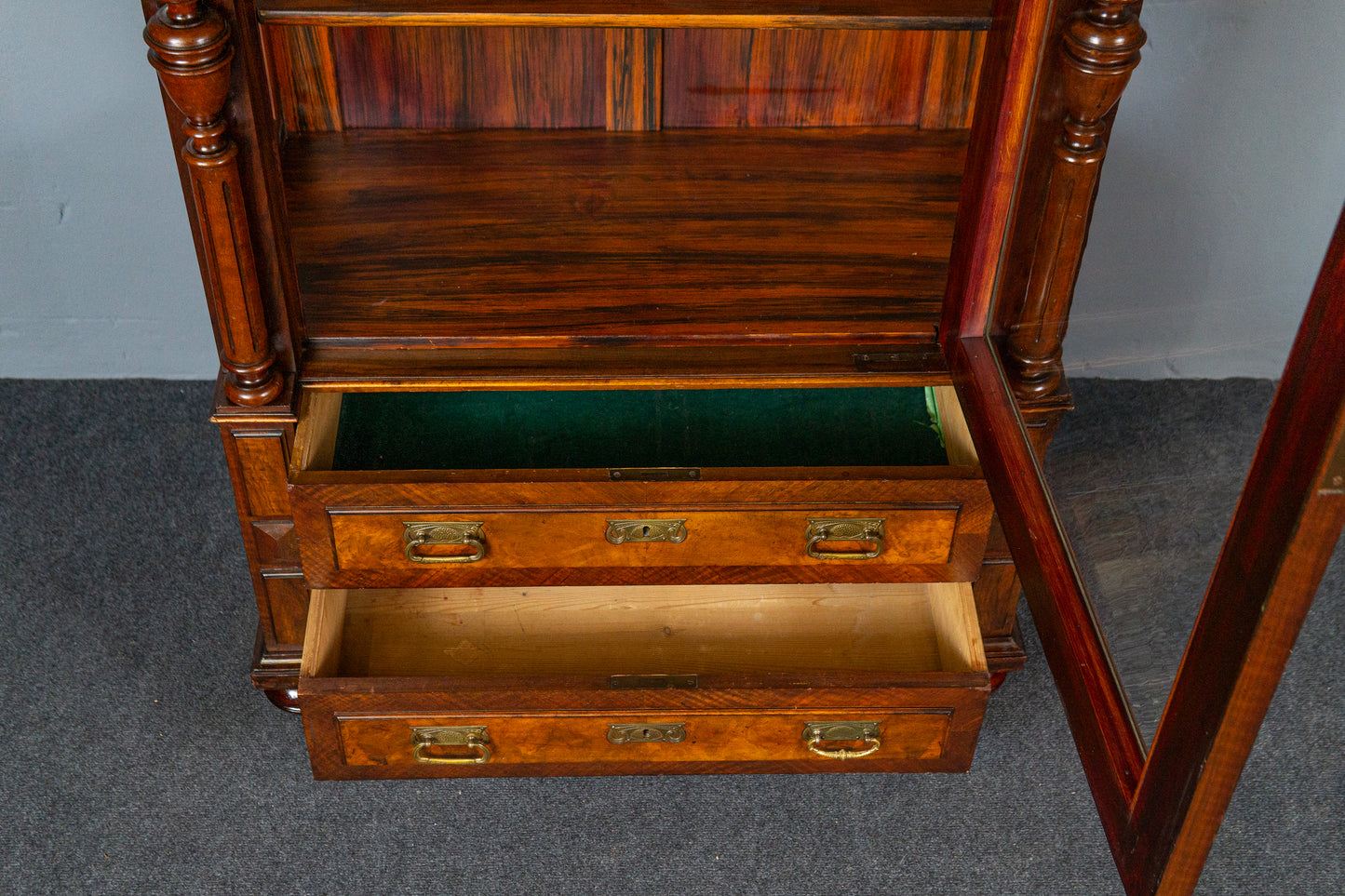 Gründerzeit Vitrine Schrank Regal Buffet Kommode Antik MÖBLINGER 2411_2704