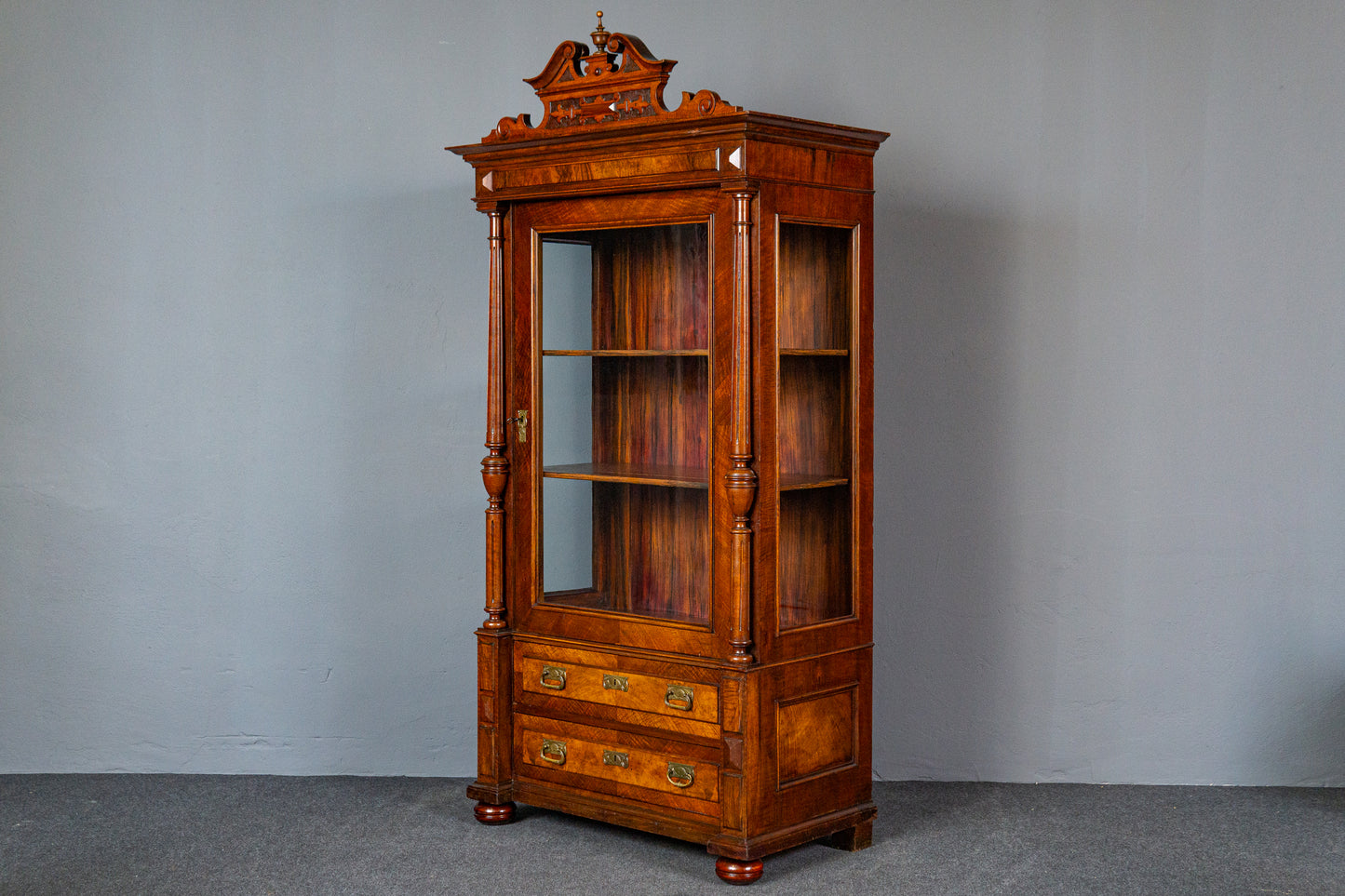 Gründerzeit Vitrine Schrank Regal Buffet Kommode Antik MÖBLINGER 2411_2704