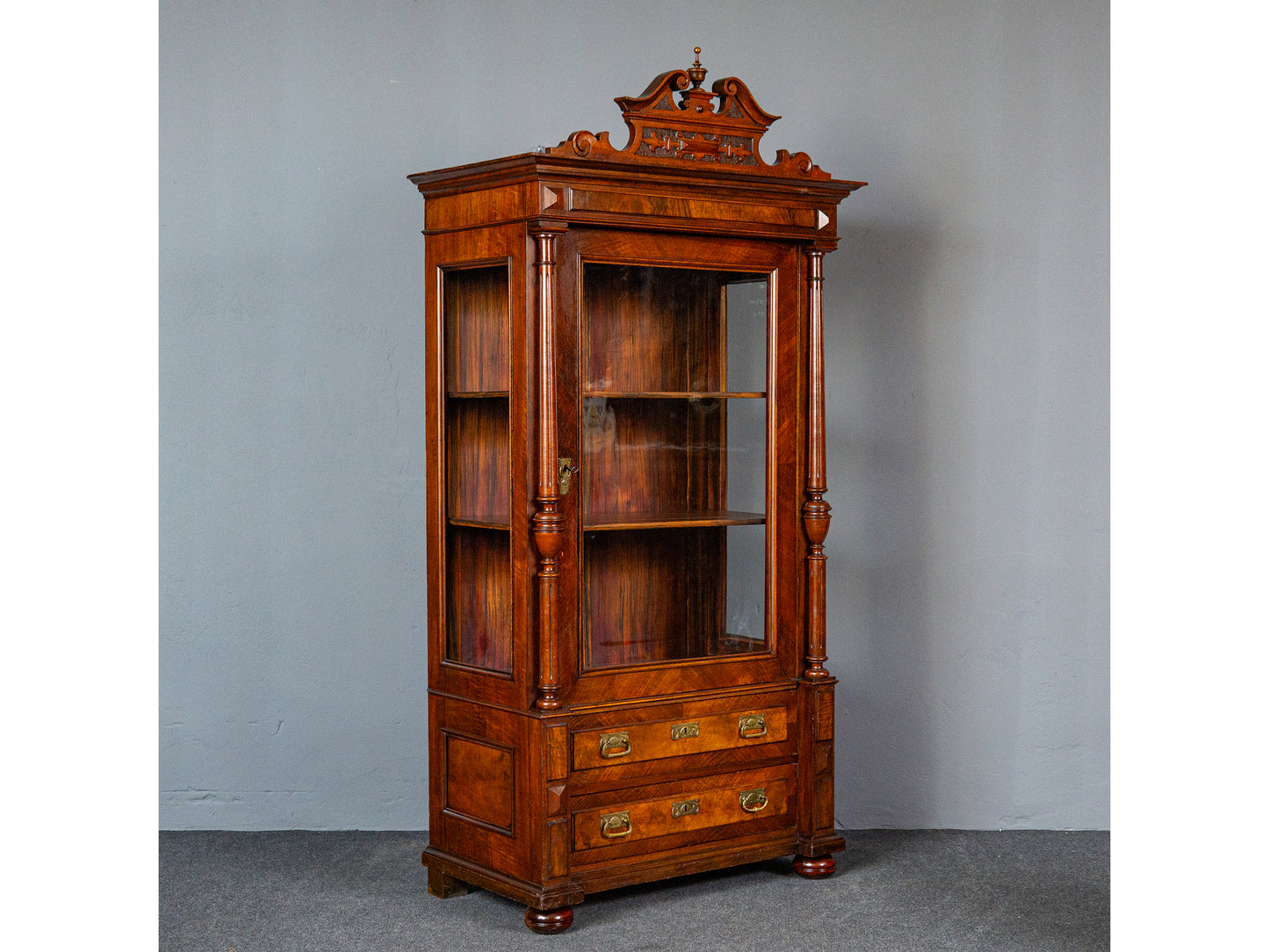 Gründerzeit Vitrine Schrank Regal Buffet Kommode Antik MÖBLINGER 2411_2704
