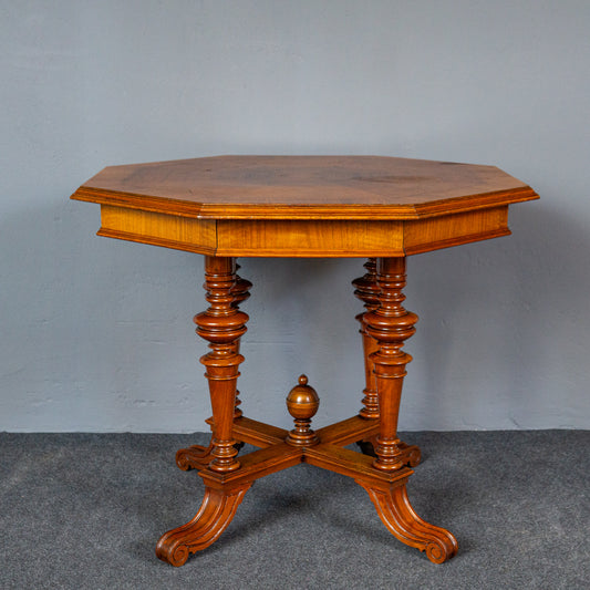 Antik Tisch Gründerzeit Blumen Bank Sofa Couch Alt Table MÖBLINGER 2411_2705