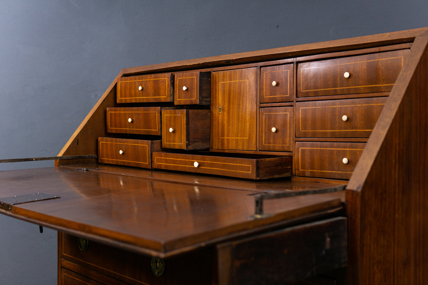 Sekretär Schreibtisch Kommode Schrank Büro Alt Antik MÖBLINGER 2303_0203