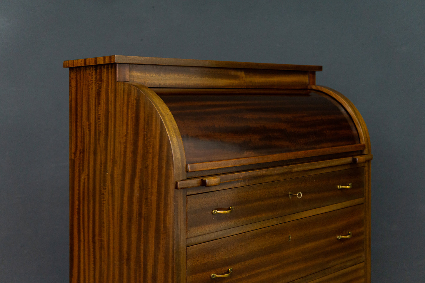 Sekretär Desk Schreibtisch Zylinderbüro Alt Vintage 2201_2002