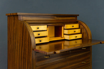 Sekretär Desk Schreibtisch Zylinderbüro Alt Vintage 2201_2002