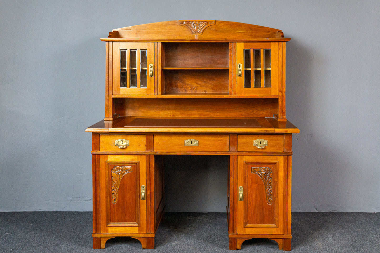 restaur. Schreibtisch Sekretär Büro Tisch Schrank Antik MÖBLINGER 2411_2708