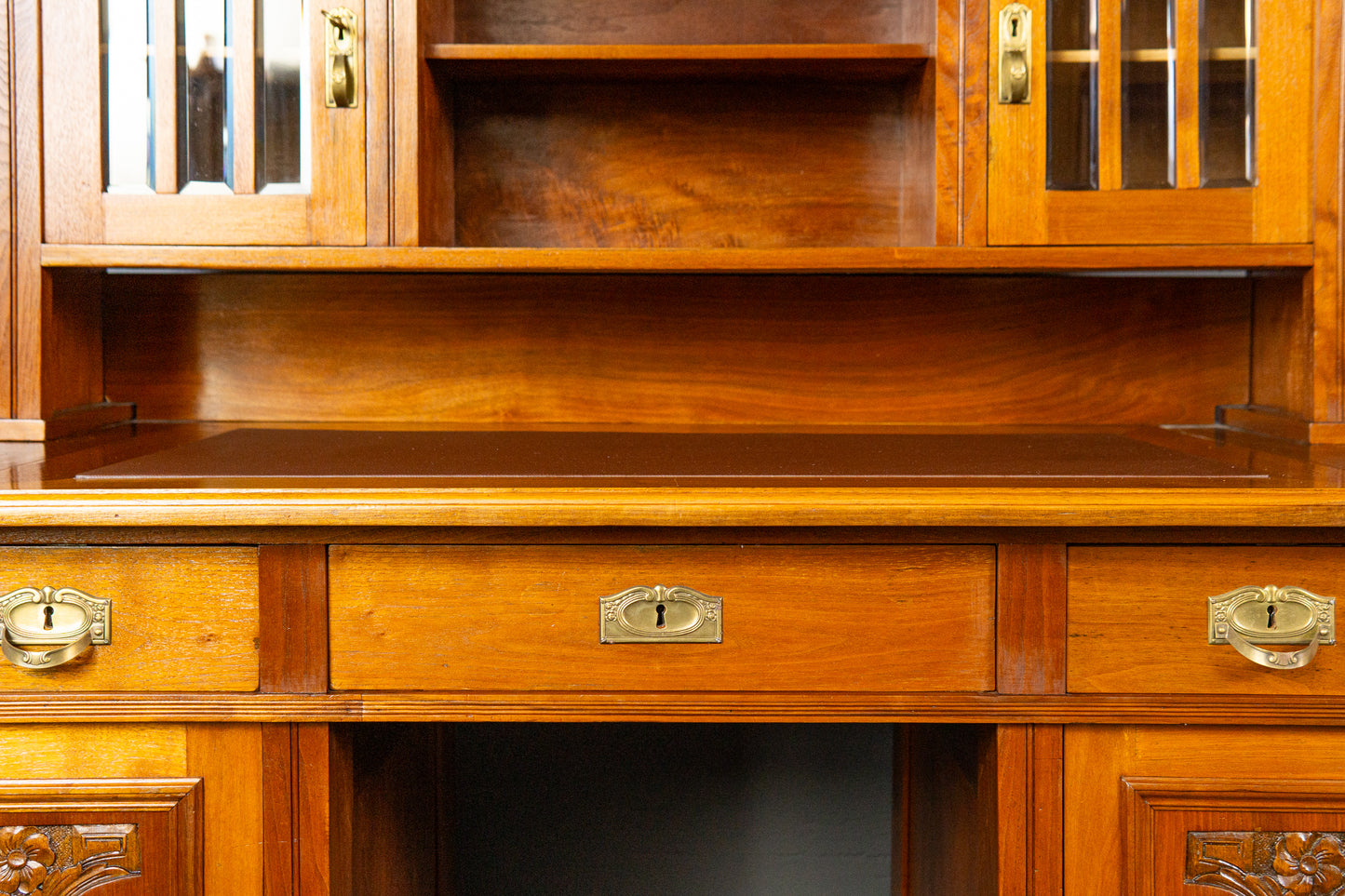 restaur. Schreibtisch Sekretär Büro Tisch Schrank Antik MÖBLINGER 2411_2708