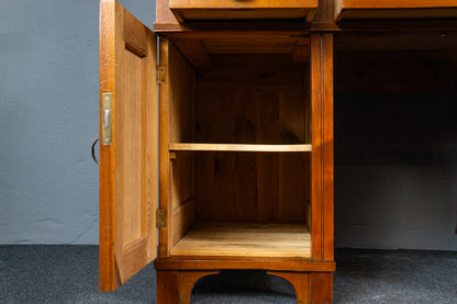 restaur. Schreibtisch Sekretär Büro Tisch Schrank Antik MÖBLINGER 2411_2708