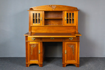 restaur. Schreibtisch Sekretär Büro Tisch Schrank Antik MÖBLINGER 2411_2708