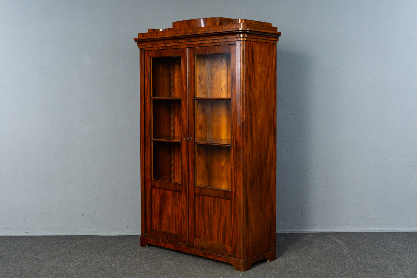 Biedermeier Vitrine Bücherschrank Regal Kommode Antik Alt MÖBLINGER 2412_0202