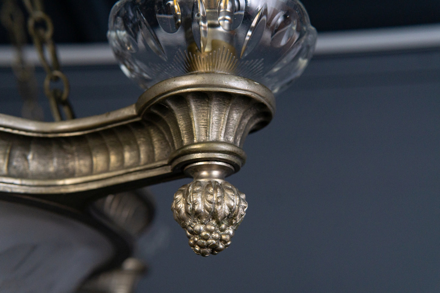 Art Deco Kronleuchter Degue' Leuchte Licht Lampe Antik Alt 2401_2502