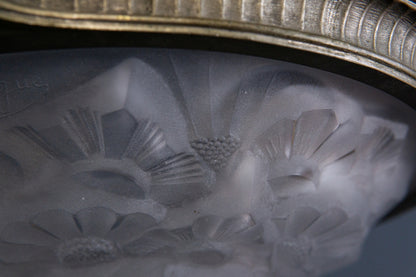 Art Deco Kronleuchter Degue' Leuchte Licht Lampe Antik Alt 2401_2502