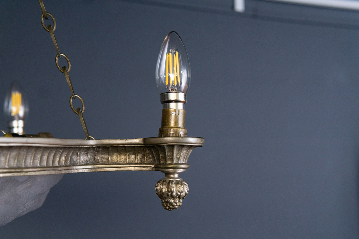 Art Deco Kronleuchter Degue' Leuchte Licht Lampe Antik Alt 2401_2502