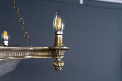 Art Deco Kronleuchter Degue' Leuchte Licht Lampe Antik Alt 2401_2502