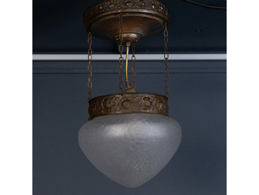 Jugendstil Leuchte Licht Lampe Glas Vintage Alt Antik 2401_2206