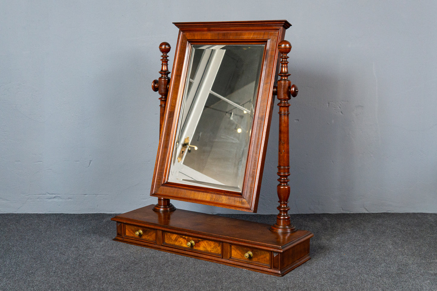 Praktischer Gründerzeit Spiegelaufsatz, zweite Hälfte des 19.Jahrhunderts - Kommode Schrank Regal Spiegel Mirror Alt Antik MÖBLINGER