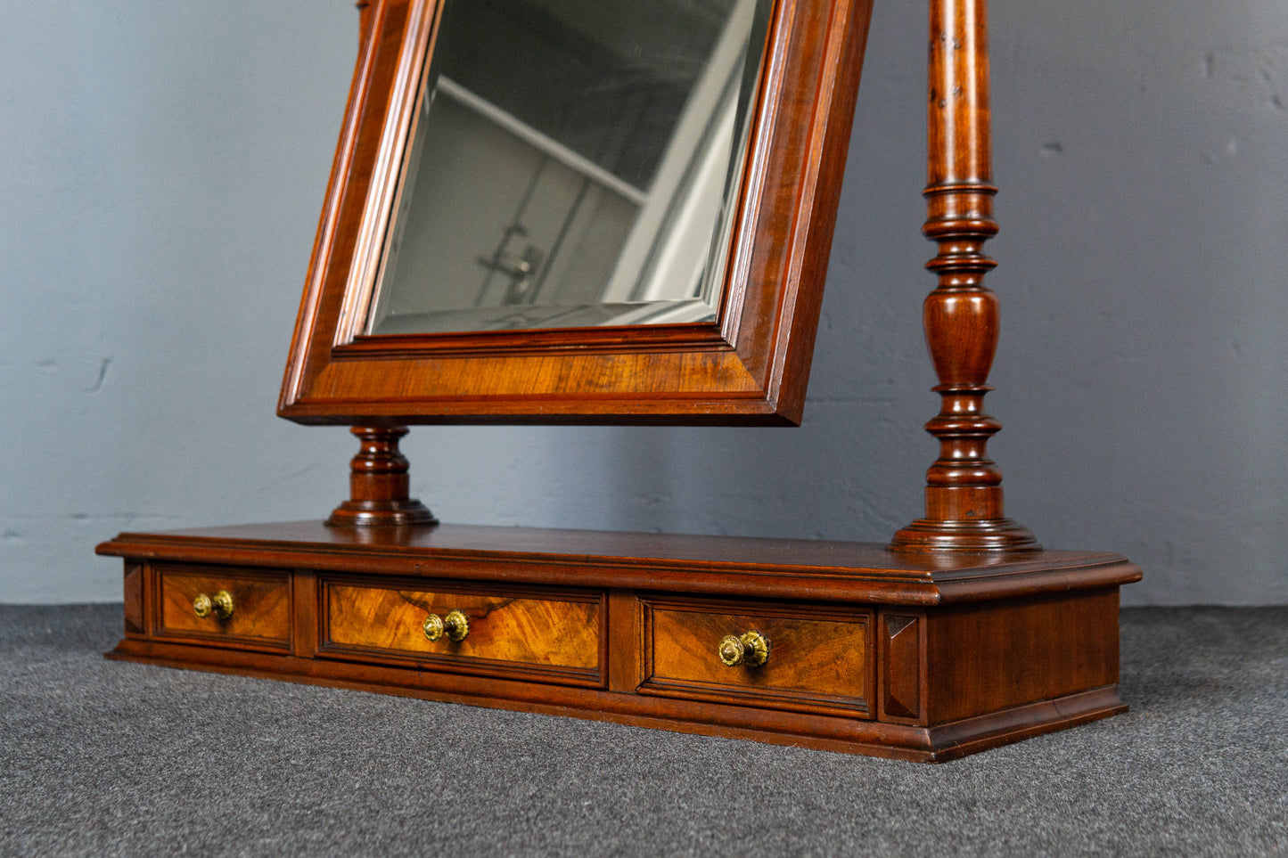 Praktischer Gründerzeit Spiegelaufsatz, zweite Hälfte des 19.Jahrhunderts - Kommode Schrank Regal Spiegel Mirror Alt Antik MÖBLINGER