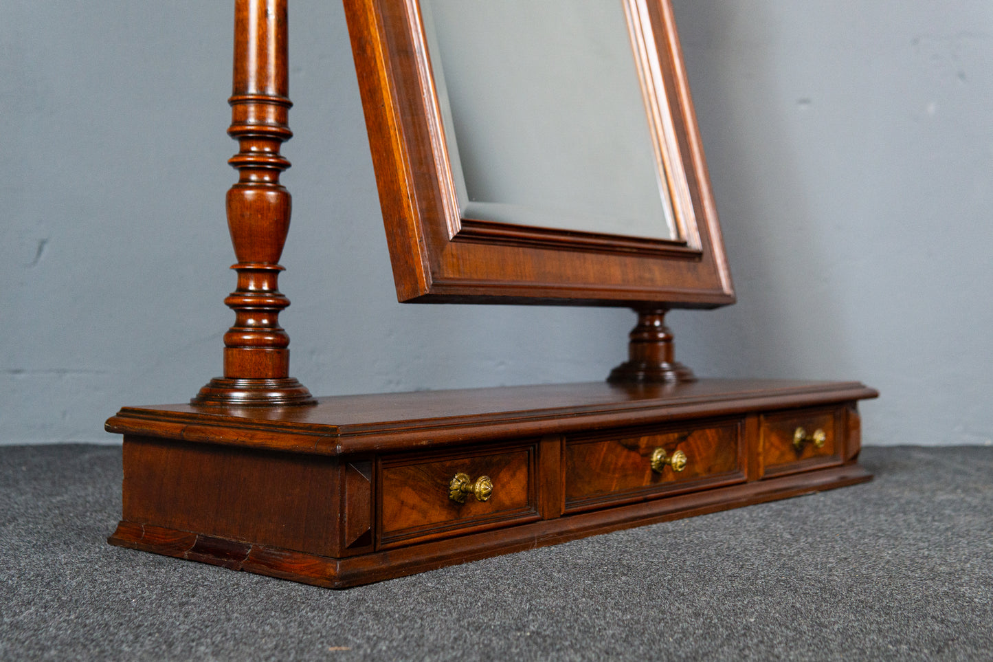 Praktischer Gründerzeit Spiegelaufsatz, zweite Hälfte des 19.Jahrhunderts - Kommode Schrank Regal Spiegel Mirror Alt Antik MÖBLINGER