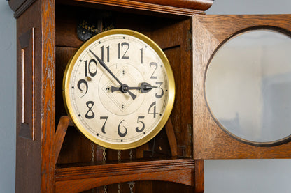 Gustav Becker Antik Standuhr Jugendstil Clock Alt Vintage MÖBLINGER 2412_0412