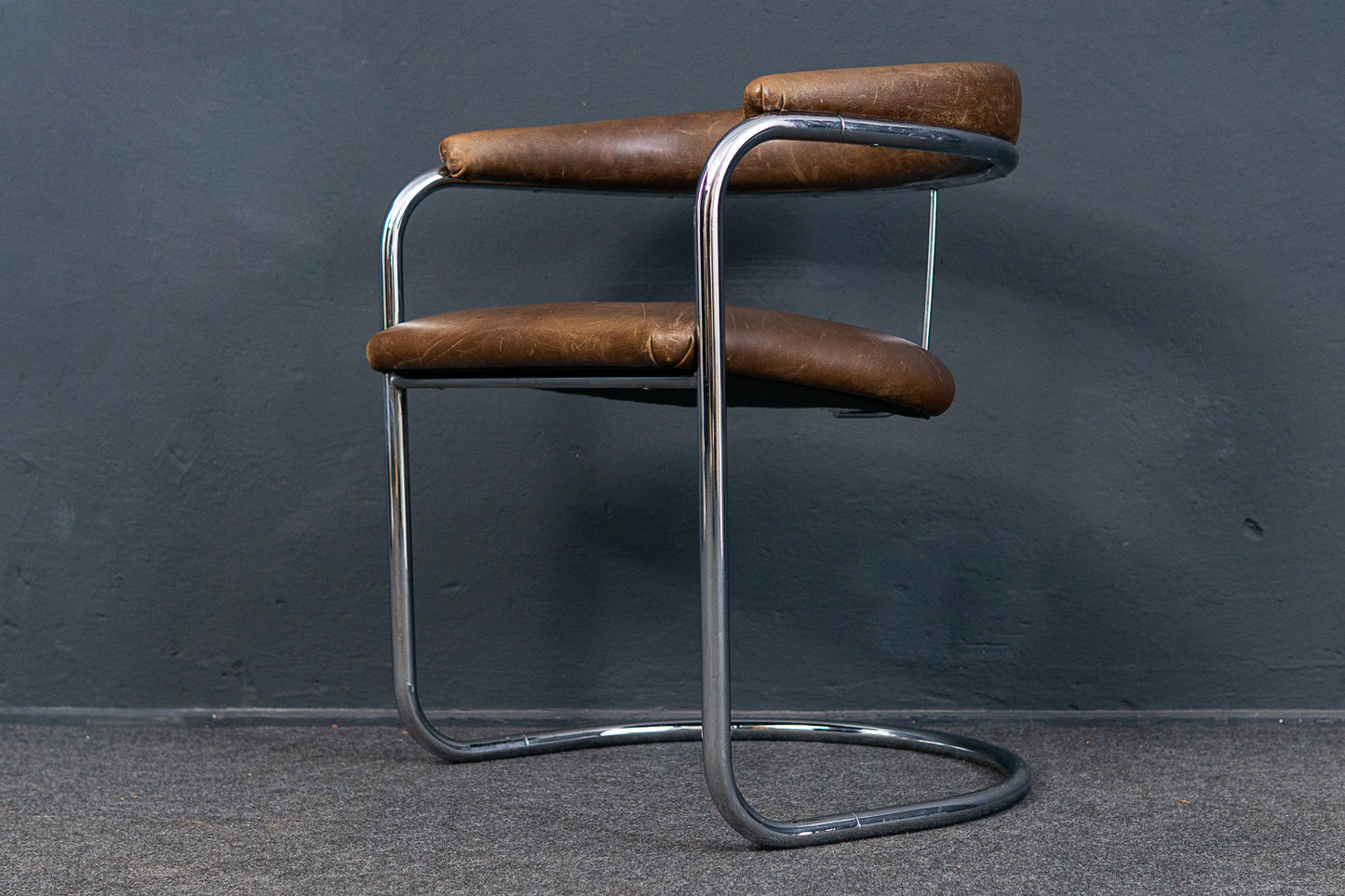 Freischwinger Stuhl Chair Sessel Thonet Alt Vintage 2303_2201