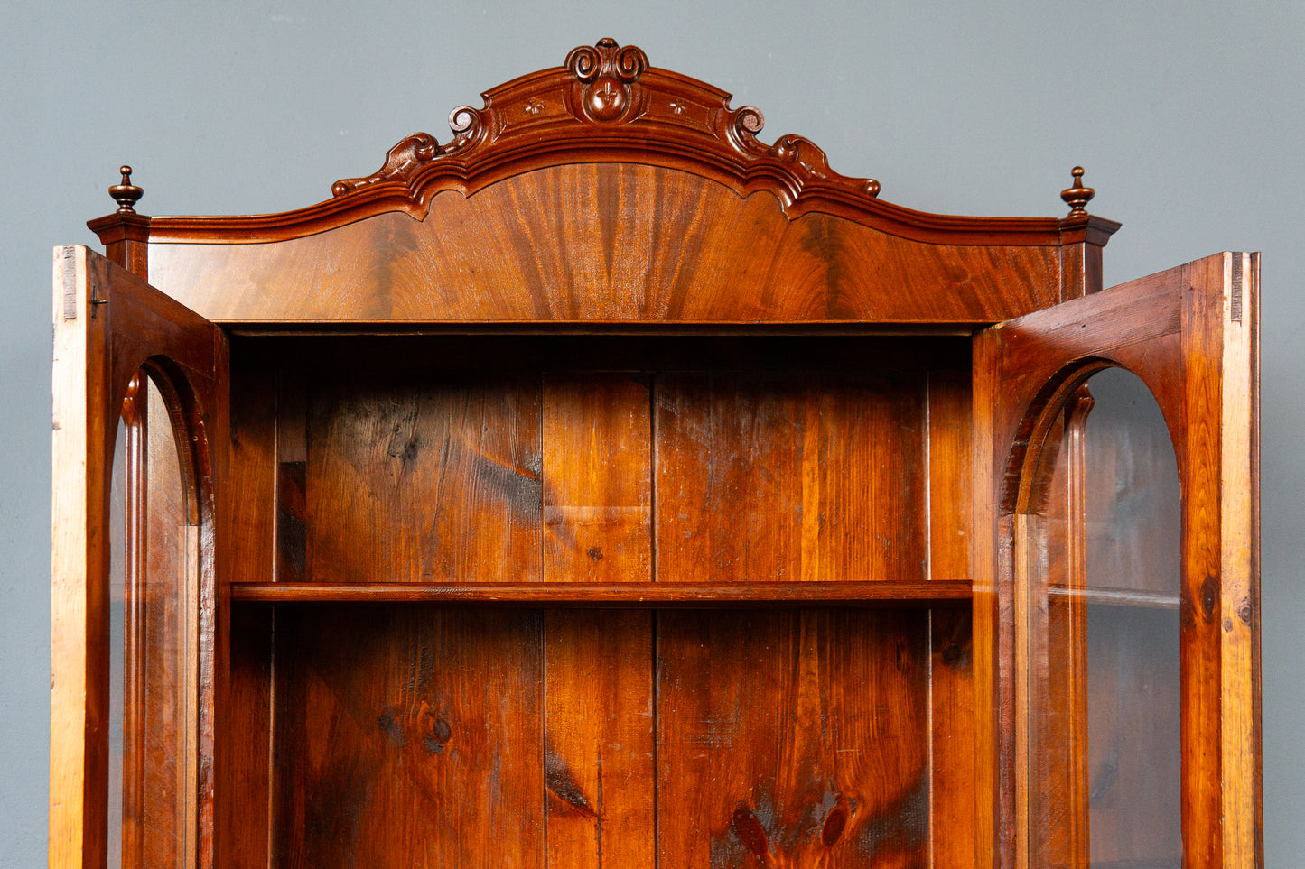 restaur. Vitrine Bücherschrank Antik Schrank Regal Alt MÖBLINGER 2412_0413