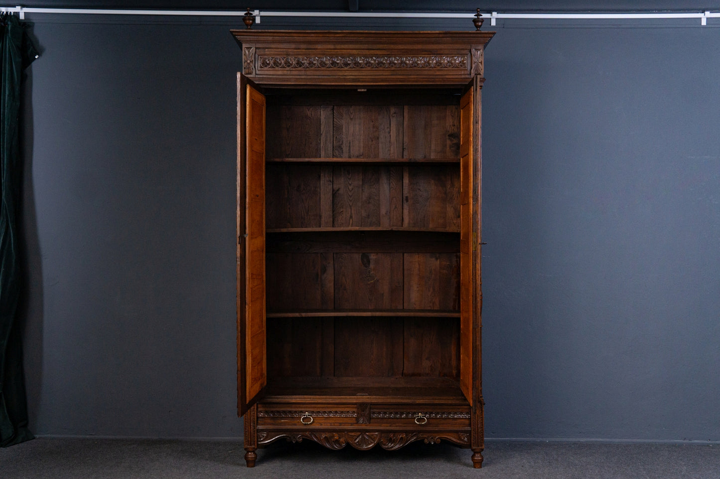 Schrank Garderobe Regal Kleiderschrank Wäsche Alt Antik 2401_2901