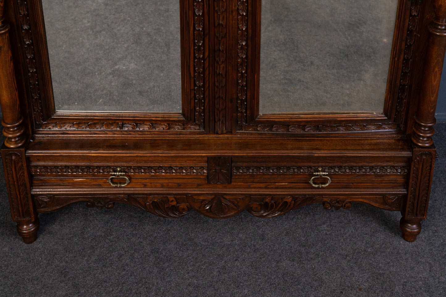 Schrank Garderobe Regal Kleiderschrank Wäsche Alt Antik 2401_2901