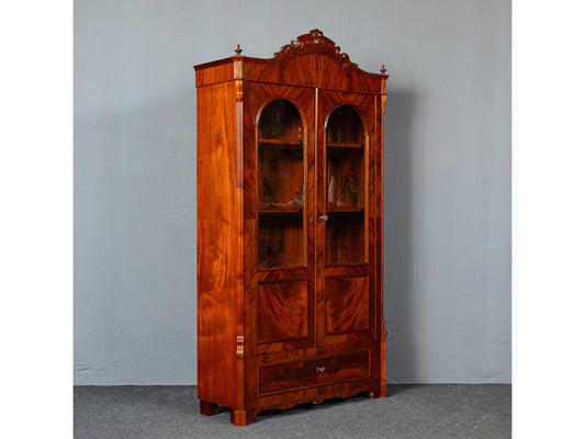 restaur. Vitrine Bücherschrank Antik Schrank Regal Alt MÖBLINGER 2412_0413