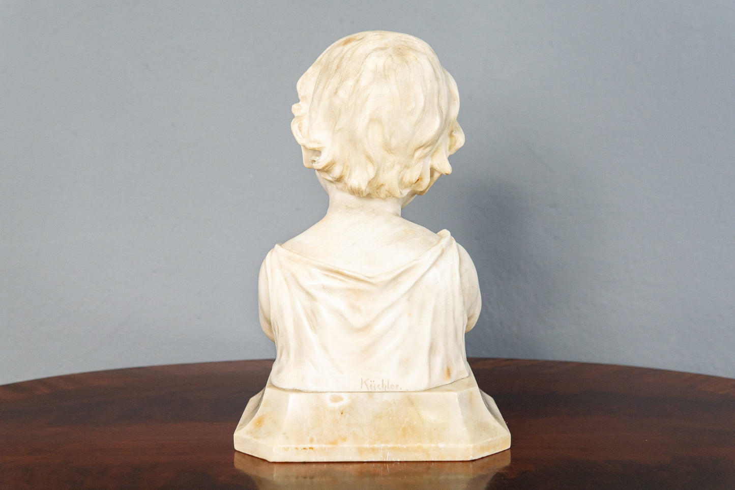Küchler Marmor Büste Vintage Skulptur Kopf Statue Antik MÖBLINGER 2412_0503