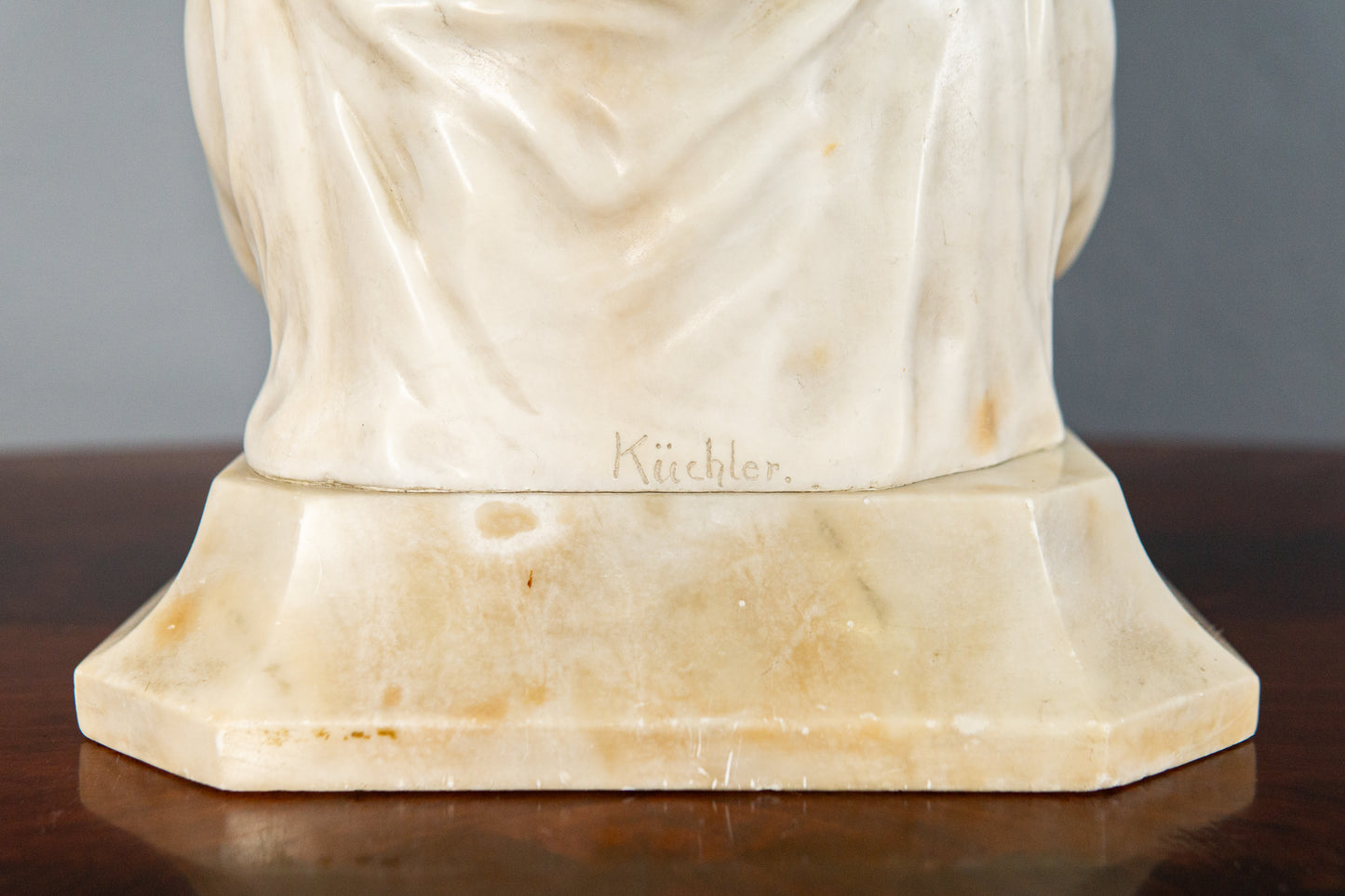 Küchler Marmor Büste Vintage Skulptur Kopf Statue Antik MÖBLINGER 2412_0503
