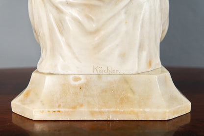 Küchler Marmor Büste Vintage Skulptur Kopf Statue Antik MÖBLINGER 2412_0503