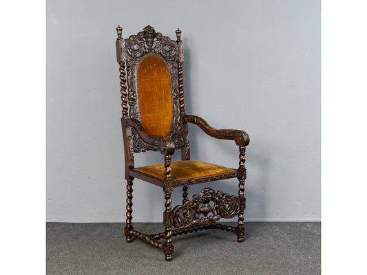 Armlehnstuhl Stuhl Sessel Thron Sofa Tisch Antik Alt MÖBLINGER 2412_0504