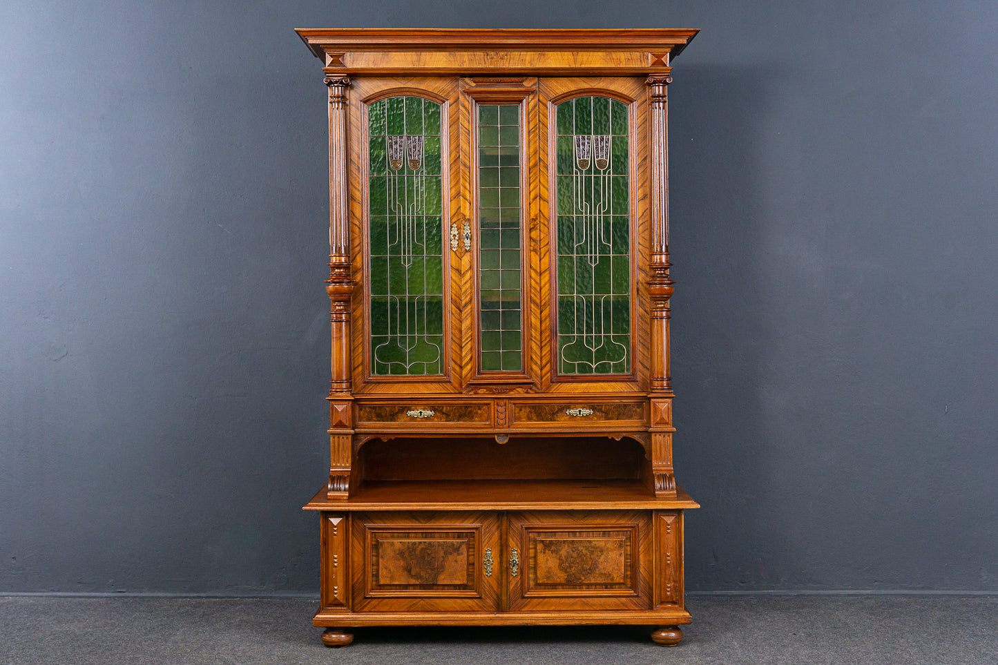 Bücherschrank Schrank Regal Vitrine Buffet Alt Antik 2304_0304