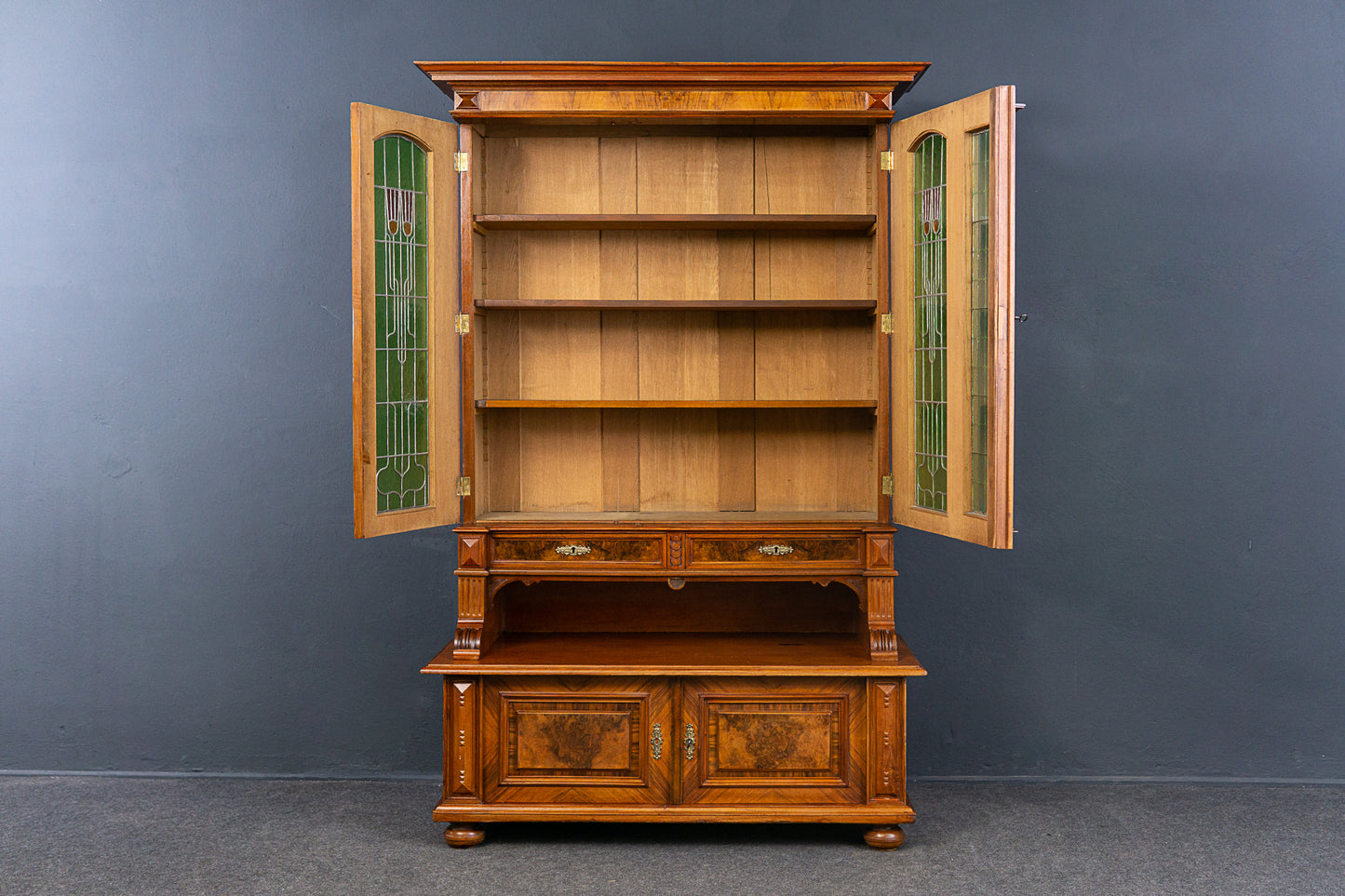 Bücherschrank Schrank Regal Vitrine Buffet Alt Antik 2304_0304