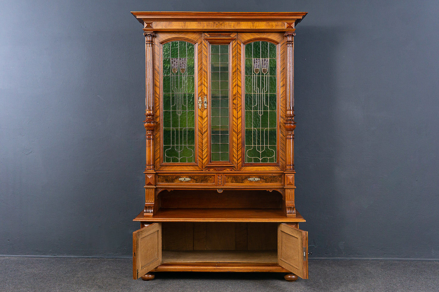 Bücherschrank Schrank Regal Vitrine Buffet Alt Antik 2304_0304