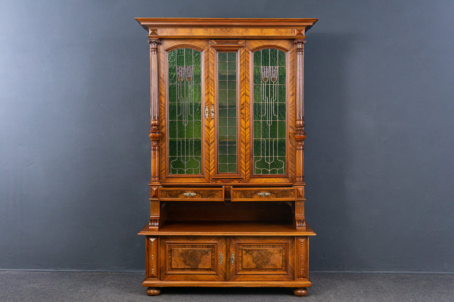 Bücherschrank Schrank Regal Vitrine Buffet Alt Antik 2304_0304