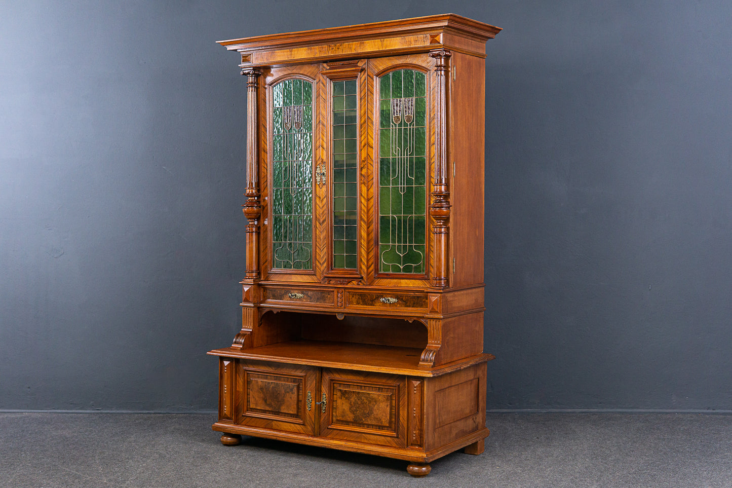 Bücherschrank Schrank Regal Vitrine Buffet Alt Antik 2304_0304