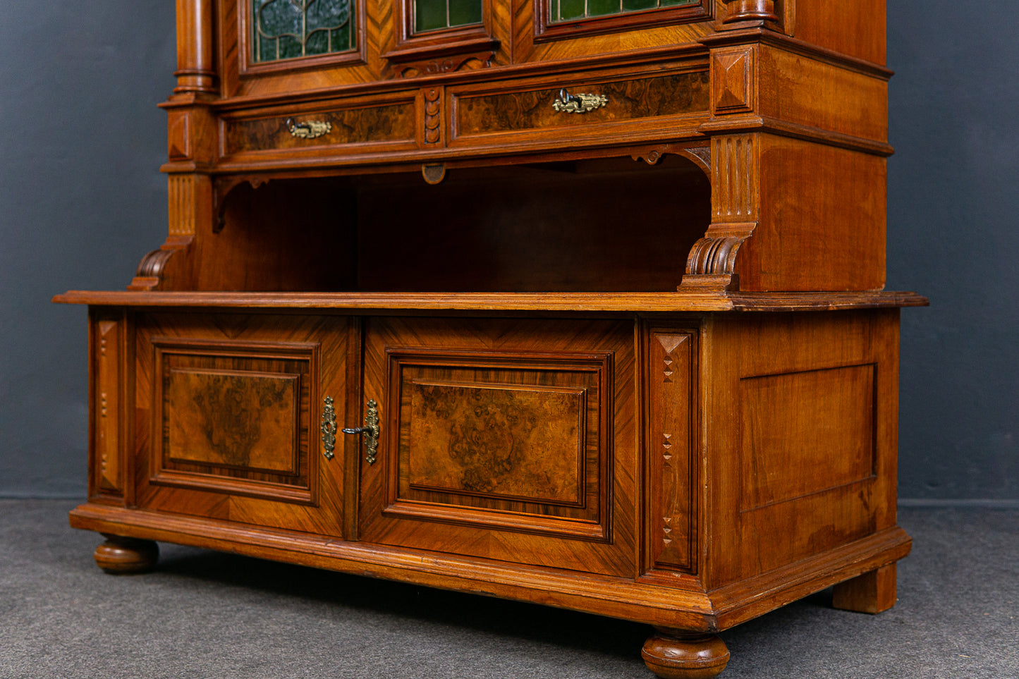 Bücherschrank Schrank Regal Vitrine Buffet Alt Antik 2304_0304