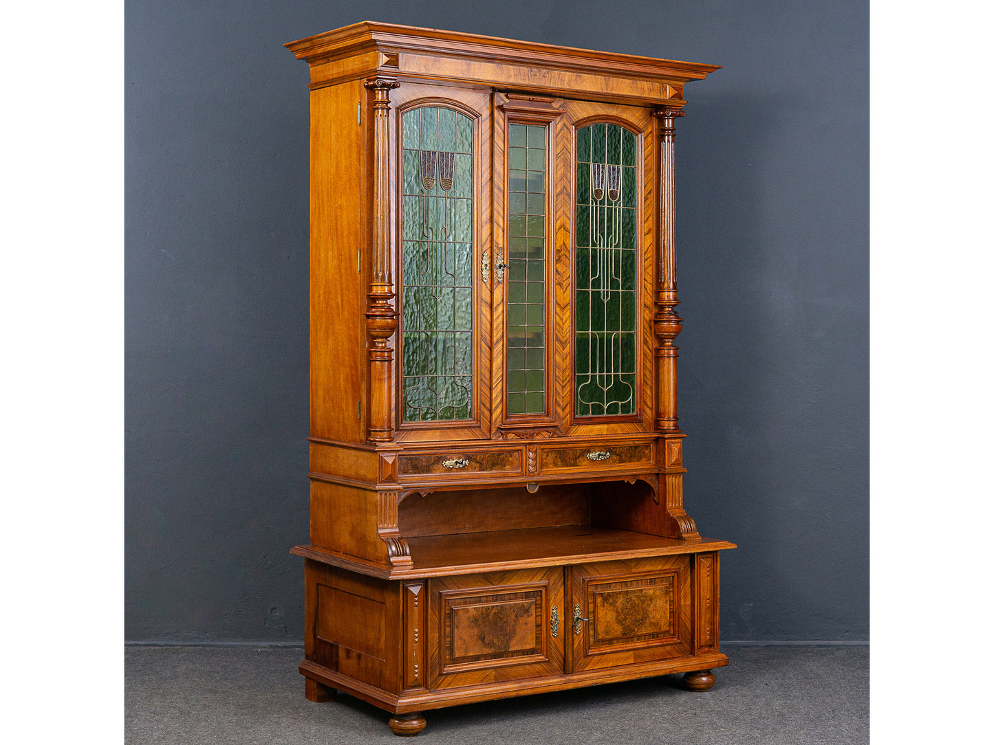 Bücherschrank Schrank Regal Vitrine Buffet Alt Antik 2304_0304