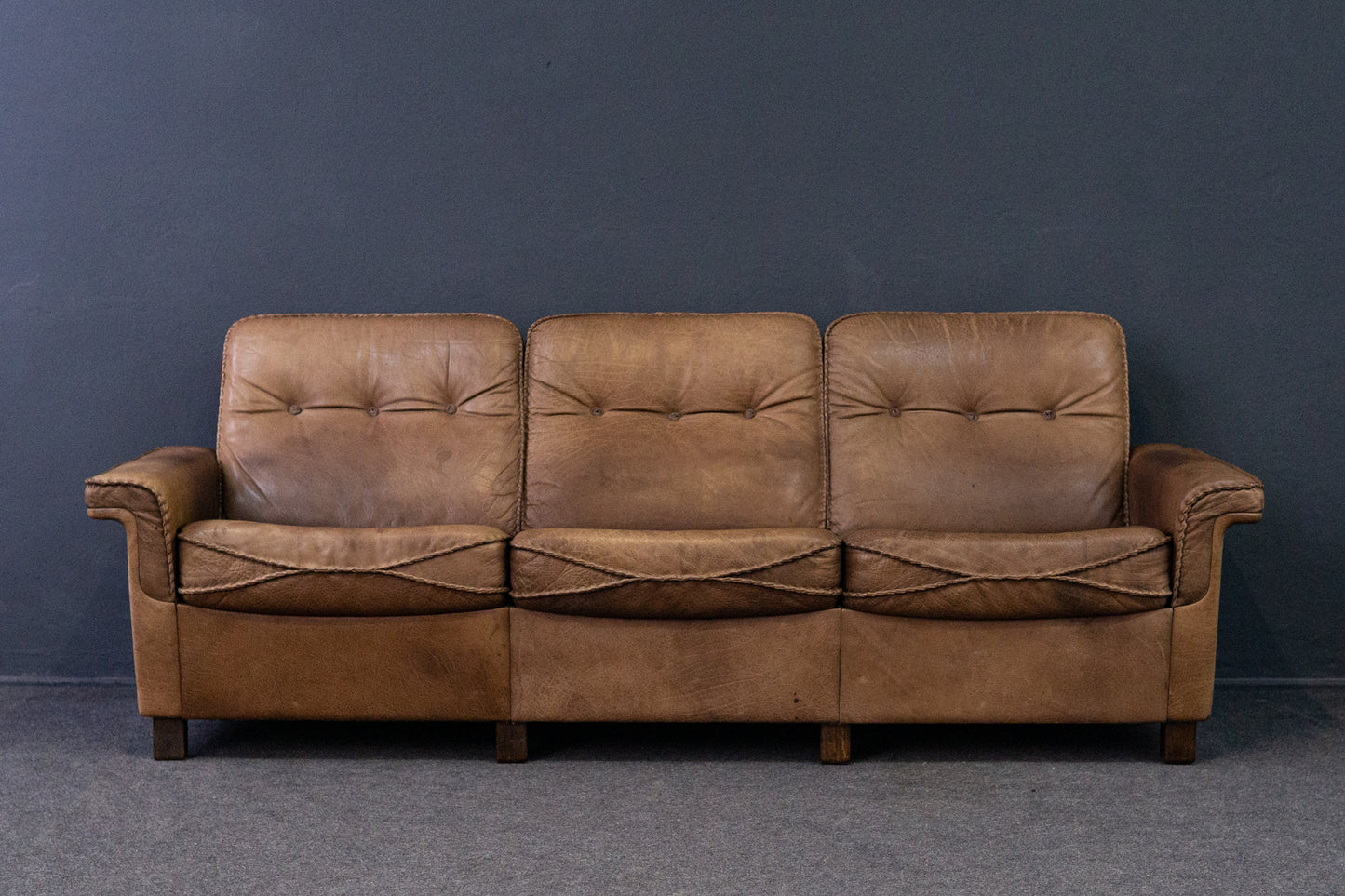 de Sede 3 Sitzer Sofa Couch Lounge Sessel Vintage Alt 2202_2102