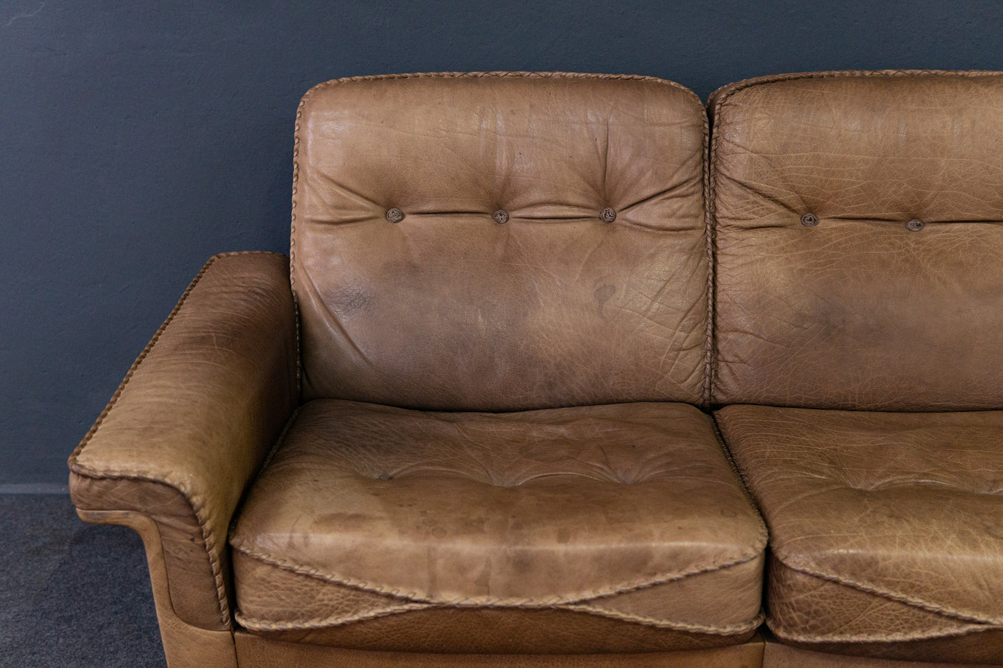 de Sede 3 Sitzer Sofa Couch Lounge Sessel Vintage Alt 2202_2102